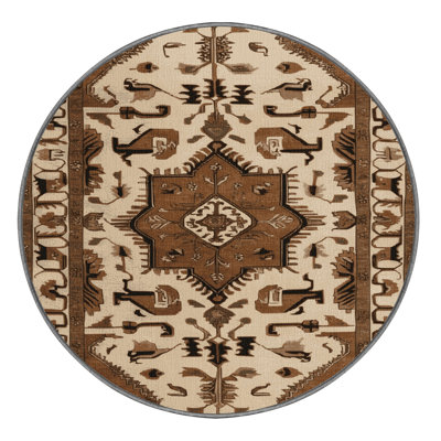 Machine Washable Persian Brown Area Rug