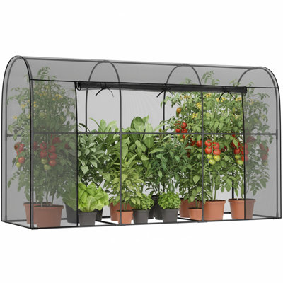 Crop Cages for Garden Plant, Plant Protection Netting Tent with Zippered, Wind-Resistant Plant Cages