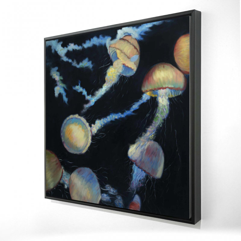 «Colorful Jellyfishes In The Dark»