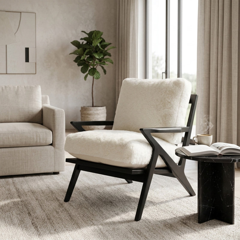 Fauteuil d'appoint rembourré pour coin repas Minimalist