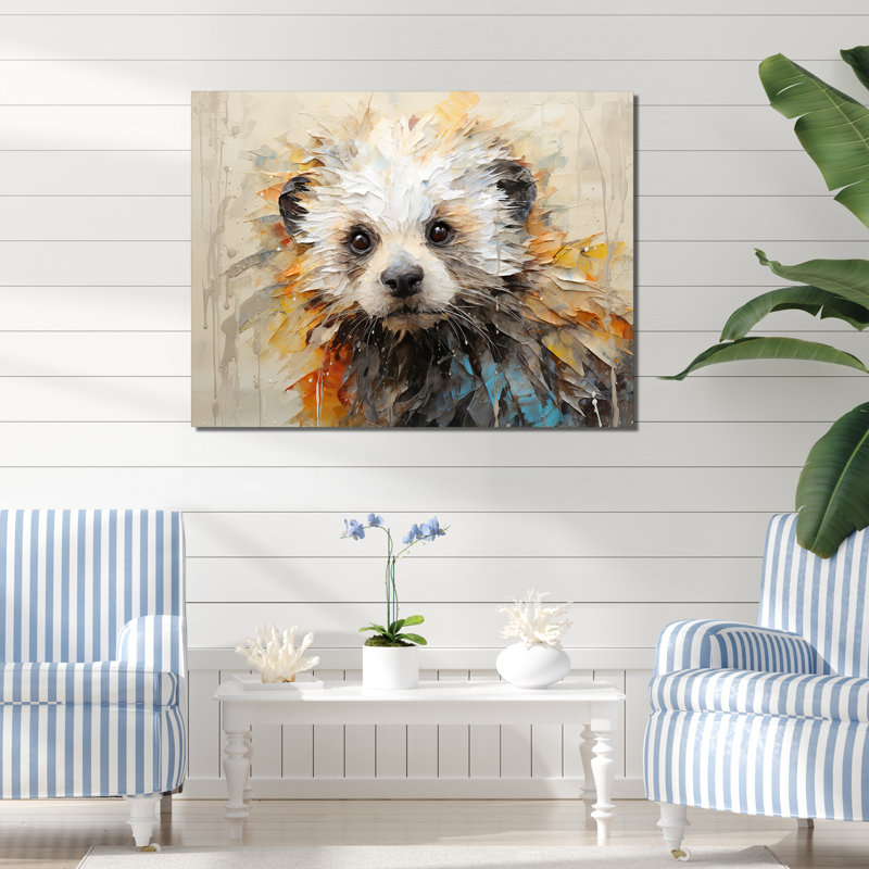 Loutre ludique - impressions sur toile, Toile tendue, H 30 po x l 40 po x P 1,5 po