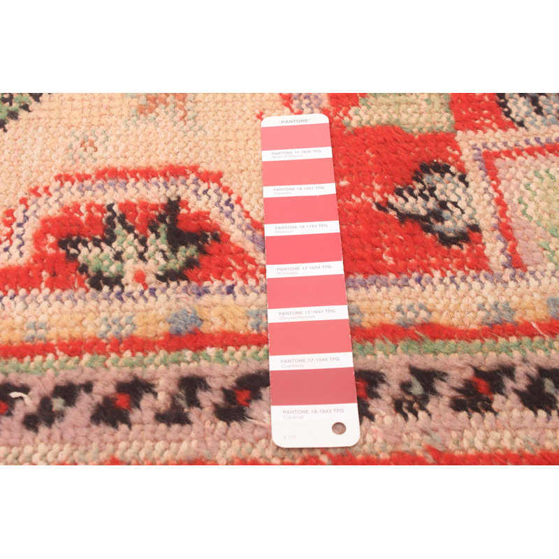 Moskvin One-of-a-Kind 7'2" X 11'10" 1990s Wool Area Rug in Red