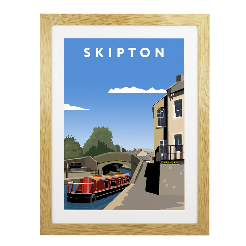'Skipton 2' 1 Piece Wall Art, 43.5 cm H x 33.5 cm W x 2.2 cm D, Oak Wood Frame