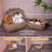 Set Of 2 Hand Round Wicker Storage Baskets, Rattan Basket Decorative Boxes, Woven Storage Box Seagrass Baskets With Lids, Scalloped Edge Wicker Basket With Lid