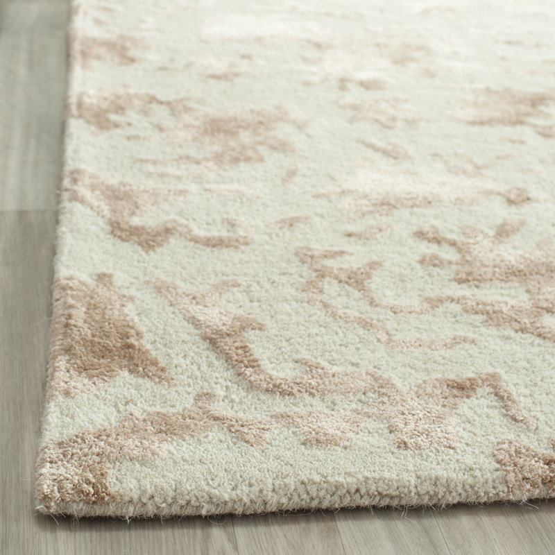 Tapis abstrait en laine / coton / viscose touffeté à la main Candelo, Rectangle 6 pi x 9 pi