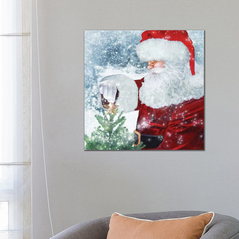 Santa Tree Star by Bluebird Barn - Wrapped Canvas Print, 66.04 cm H x 66.04 cm W x 3.175 cm D