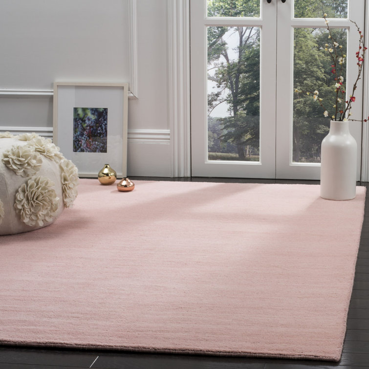 George Oliver Ewen Hand Loomed Wool/Cotton Solid Color Rug in Light ...
