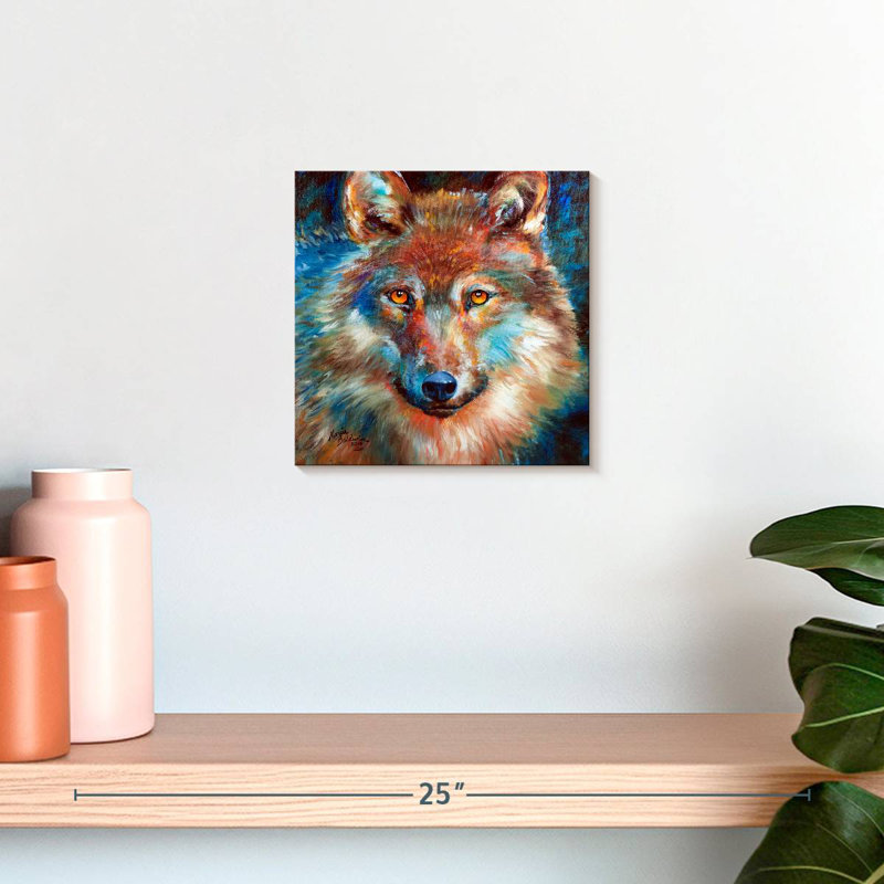 Crowle Timber Wolf Abstract, 10" H x 10" W