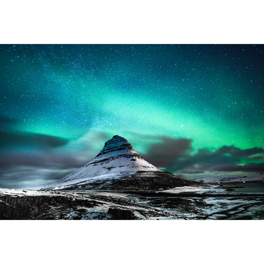 Nordlicht in Kirkjufell - Leinwandbild