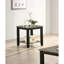Table de bout avec tablette ouverte en brun foncé et gris