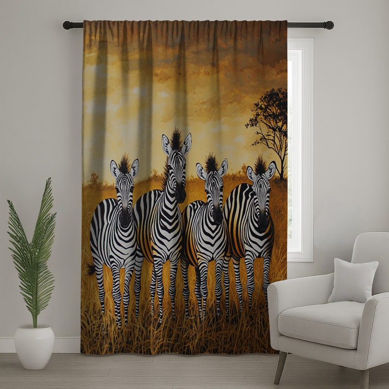 Rideaux de fenêtre Zebra, 50 po x 80 po - 1 panneau, Transparent