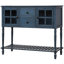 Console de buffet avec tablette inférieure, armoire de rangement en bois / verre de style campagnard TREXM -1237580184