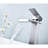 Single Handle Bathroom Sink Faucet With Waterfall Spout And Pop - Up Drain  No Overflow , Stainless Steel In Brushed Nickel Shine, Gentle Stream For Better Experience, Simple Water Flow Temperature-121553008
