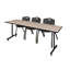 Table de formation en T Nick Nick, chaises empilables 2 M-32817765-32817768
