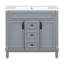 Meuble-lavabo de salle de bain 36 po avec lavabo supérieur Alejos, armoire de rangement moderne avec 2 portes à fermeture douce et 2 tiroirs, meuble-lavabo simple