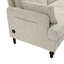 Canapé en bois chenille 2 places avec lumière DEL, port de chargement USB et sac de rangement-116370682-116370683