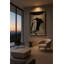 Nocturne Muse Framed Canvas Wall Art by Kasian Art Studio - Black Frame