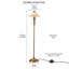 Lampe sur pied rétro en laiton brossé