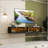 180 Wall Mounted Floating 80" TV Stand with 20 Color LEDs  and  Charging Station-1466432174