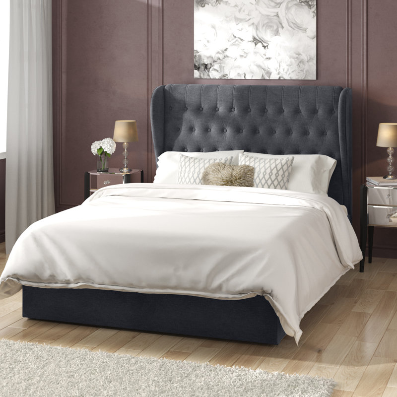 Ryalson Upholstered Ottoman Storage Bed, Pewter, Kingsize (5')