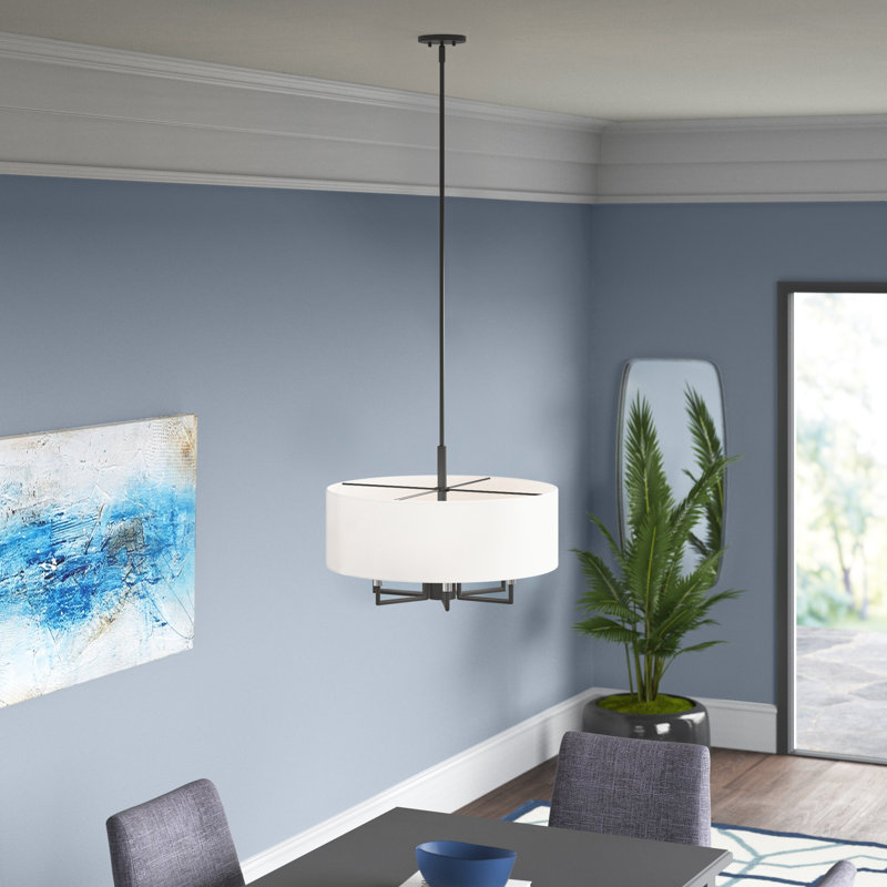 Lustre tambour 7 lumières Moonlighter, Gris scandinave