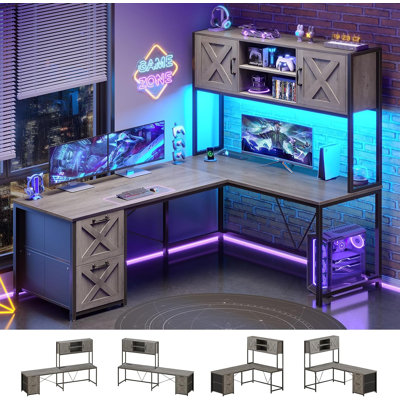 Bureau de jeu en L 62,2 po Farmhouse
