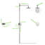 Robinet de douche mural en nickel brossé avec robinet - Configuration robuste en laiton