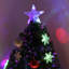 HOMCOM Green Fiber Optic Full Lights Christmas Tree Multi LED Stars-67202388