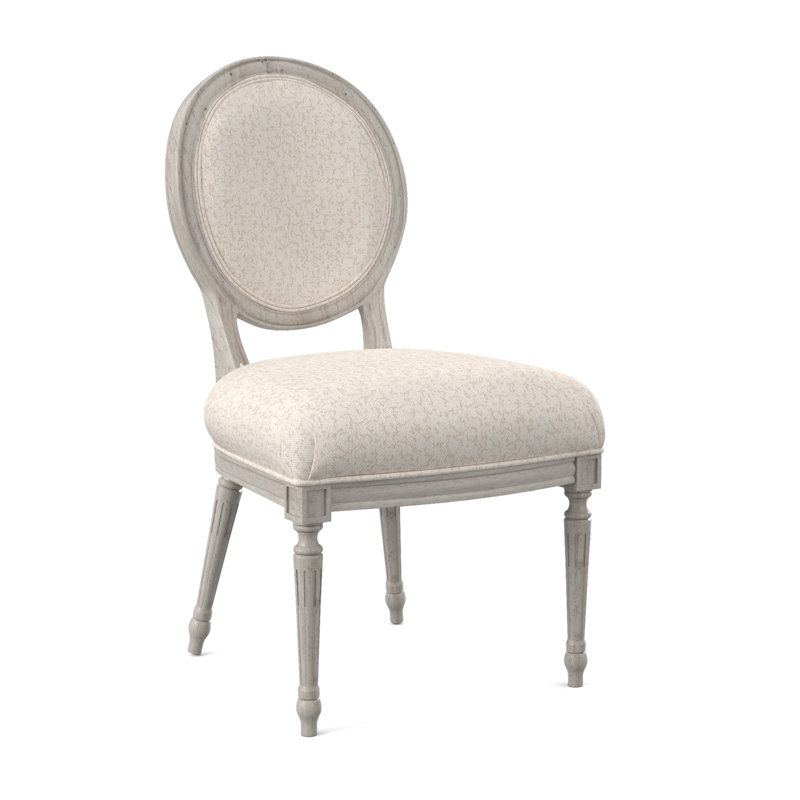 Dauphin Dining Chair, Bisque, Filigree Ivory