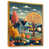 Toile avec cadre flottant or