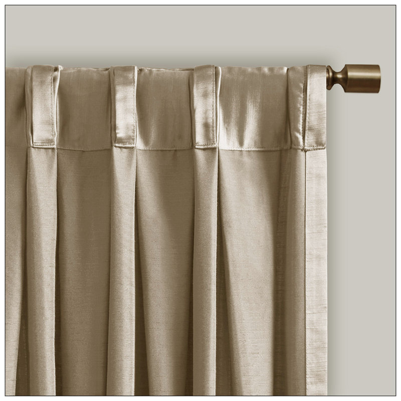 Picazo Single Curtain Panel, Champagne, 52" W x 96" L