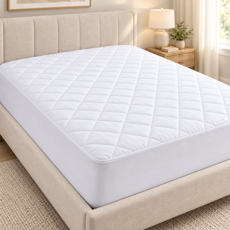 Protège-matelas matelassé en coton à densité de tissage 300 fils Continental Bedding Harmony, Complet/Double