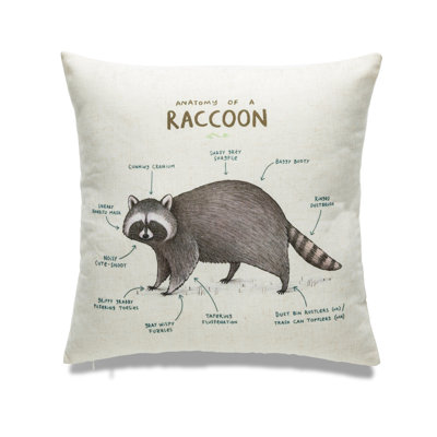Animal Animal Print Linen Throw Pillow