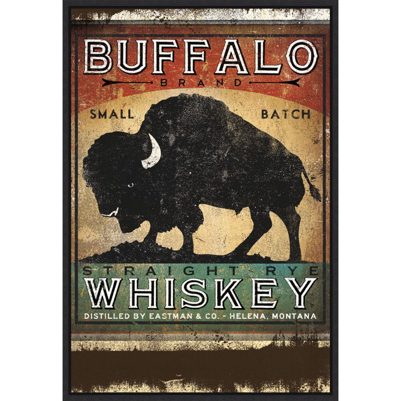 «Buffalo Whiskey» par Ryan Fowler, reproduction d'art sur cadre flottant