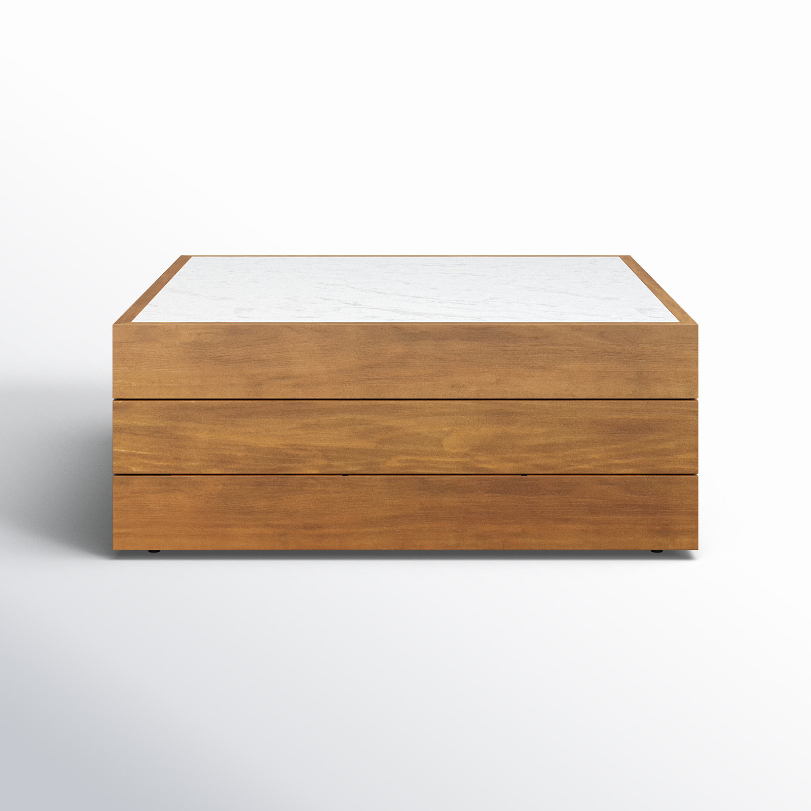 Amoz 14'' Stone Outdoor Coffee Table, 15.75" H x 14" W x 39" D