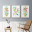 Moon Rising Leaves I, ensemble de 3 toiles encadrées sur toile-97709676-97709682