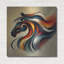 «Horse Head Abstract» par Rey Klimt, art mural en métal