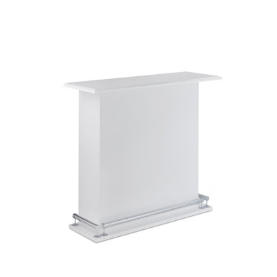 White High Gloss Finish Bar Table