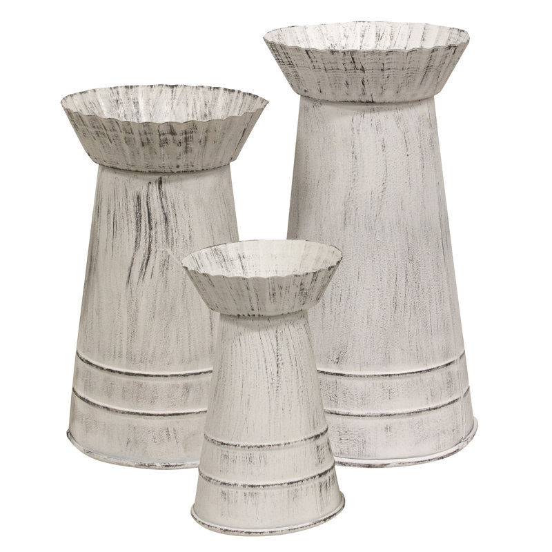 3/Set Fluted Pillar Holders