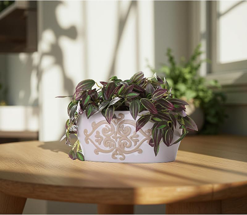 Vase à fleurs en céramique crème de 10 po Hosley