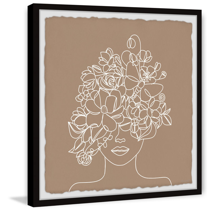 Flowers in My Hair 1 Piece Single Picture Frame Wall Art, 30cm H x 30cm W x 3.81cm D