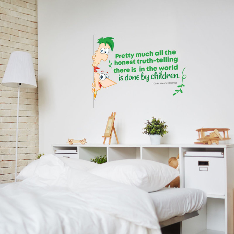Adhésif décoratif en vinyle "Phinéas et Ferb" honnêtes, H 27 po x l 30 po