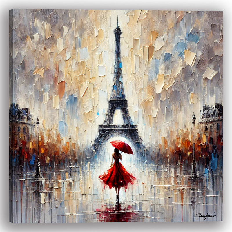 Art mural sur toile Elegance in Paris, H 20 po x l 20 po x P 1,5 po