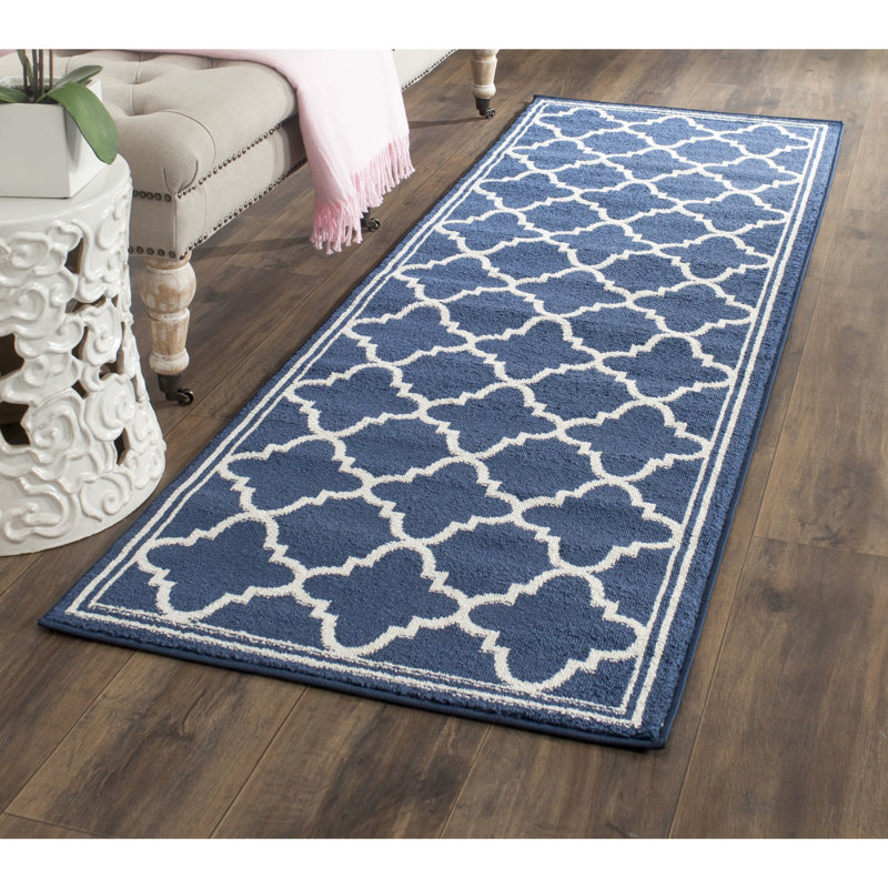 Tapis géométrique Daneya Performance, Tapis de couloir 2 pi 3 po x 9 pi