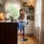 Tabouret de bar pivotant en similicuir Zager-2033200463