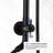 10" Rainfall Shower Head And Handheld With Matte Black Slide Bulb Large Rain Collection