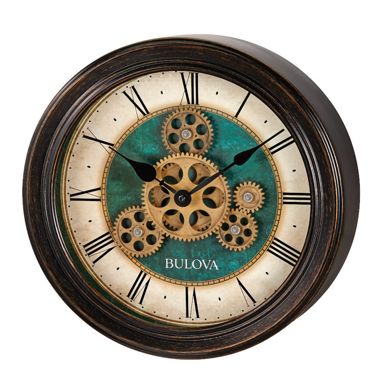 Industrial Motion Metal Wall Clock with Moving Gears, C4833