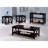 Deep Merlot Sofa Console Table, With 2-Shelf
