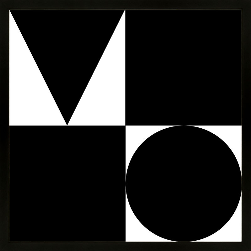Shapes Grid By Allmodern Studio - Framed Wall Art, Black Framed, 44" H x 44" W