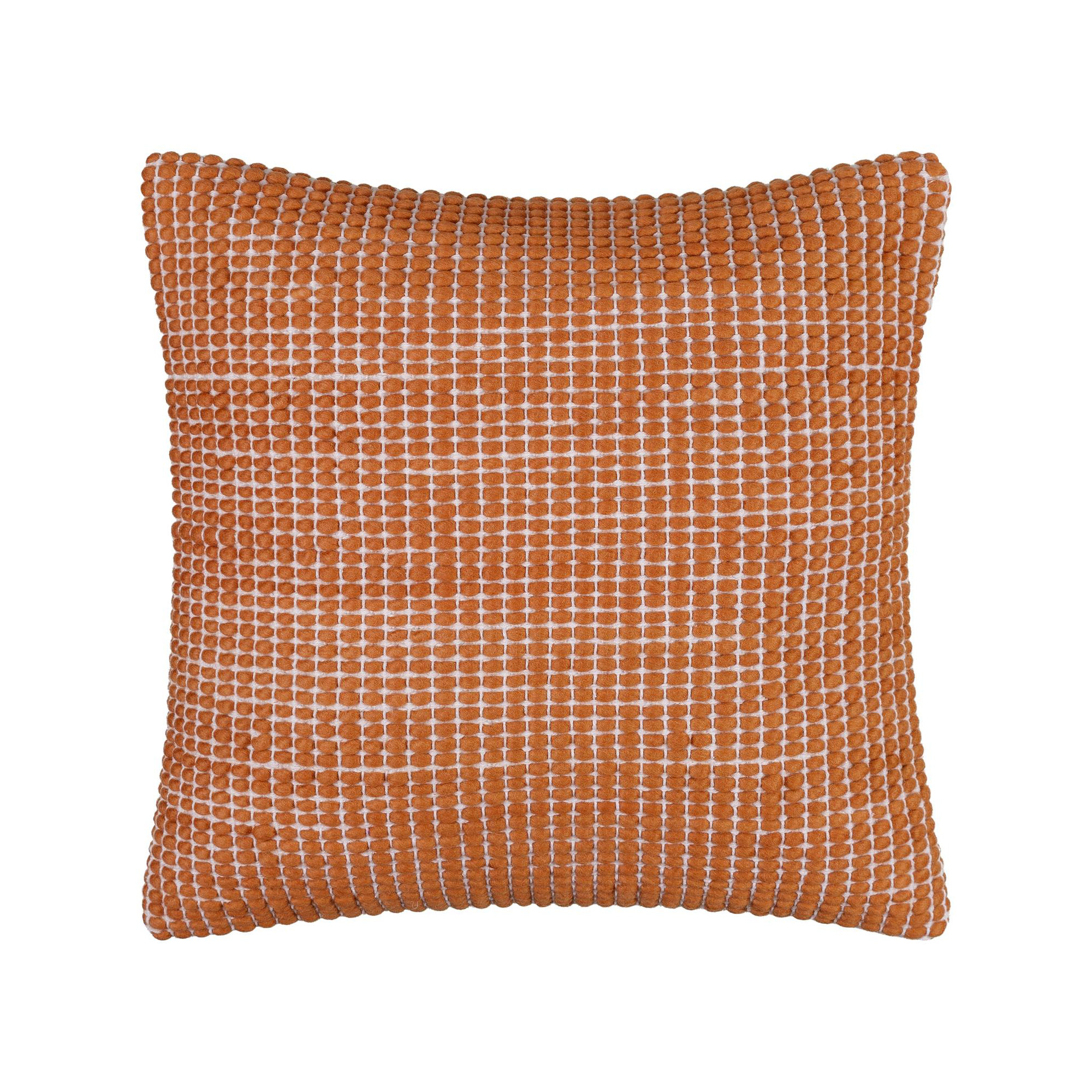 Waverly Wool Throw Pillow, Pillow Cover Only - No Insert, 18" x 18", Rust